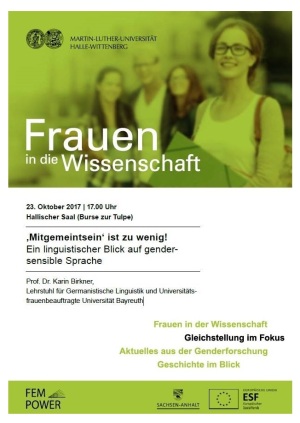 Frauen in der Wissenschaft_Vortrag gendersensible Sprache Frauen in der Wissenschaft_Vortrag gendersensible Sprache